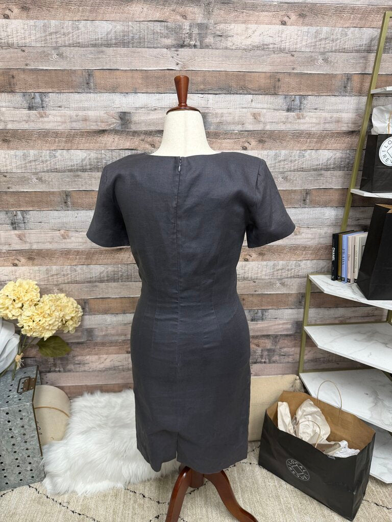 Valerie Stevens Grey Short Sleeve Sheath Dress