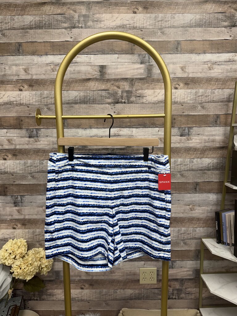 NWT Spanx Blue/White Stripe Design Shorts