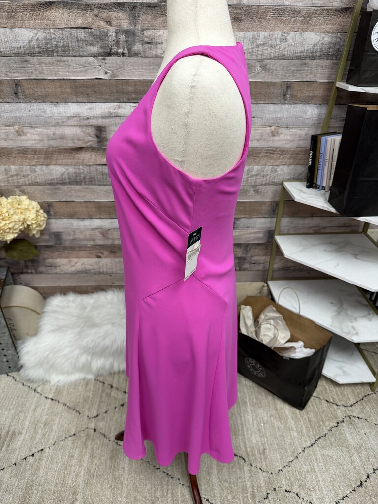 NWT Lauren Ralph Lauren Pink Scoop Neck Dress Sleeveless Shift Dress