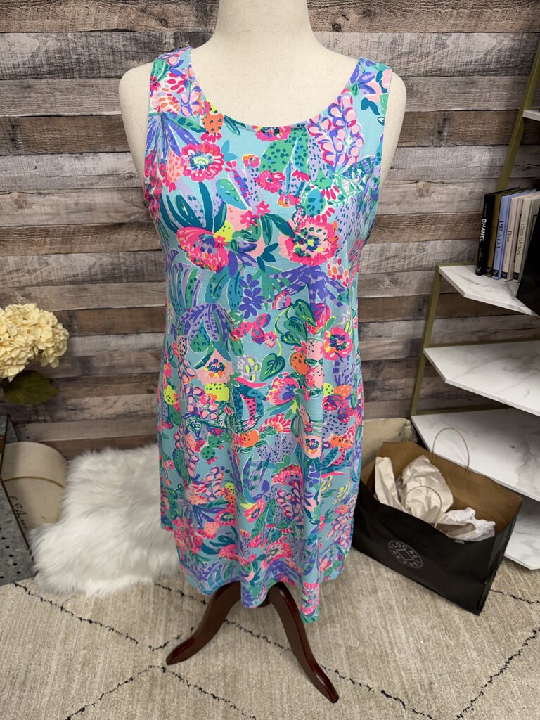 Lilly Pulitzer Multi Color Tropical Print Dress Shift Dress