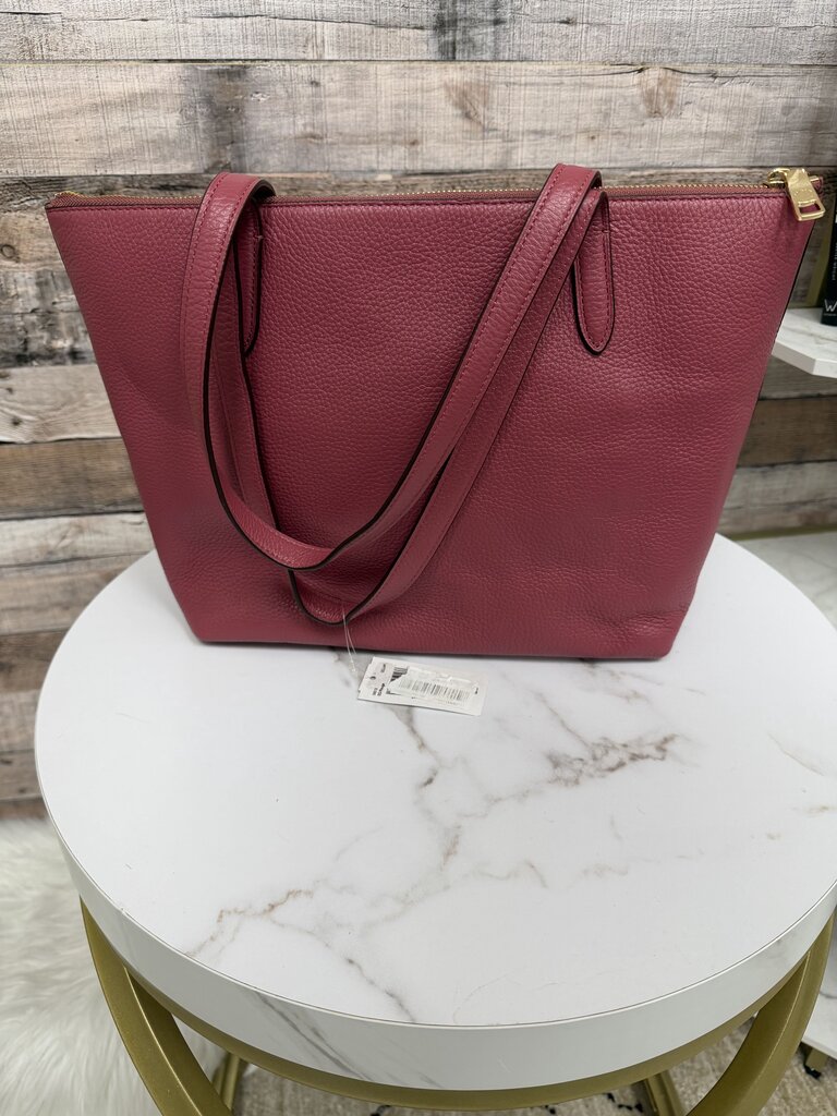 Coach Rose Taylor Leather Tote Bag Gold Hardware