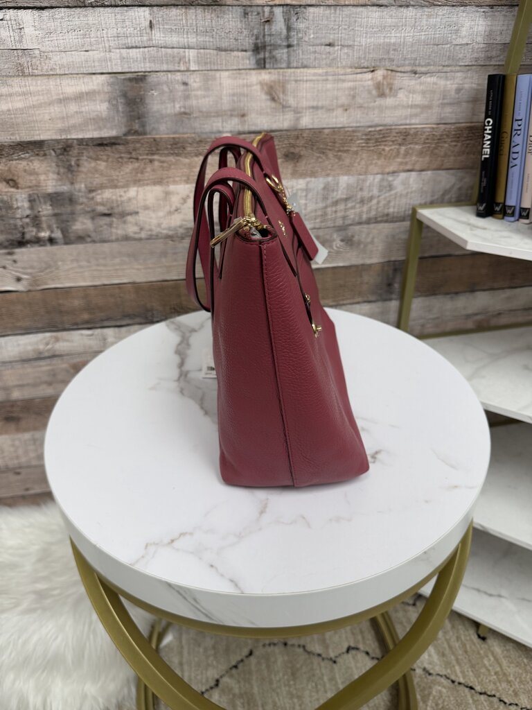 Coach Rose Taylor Leather Tote Bag Gold Hardware
