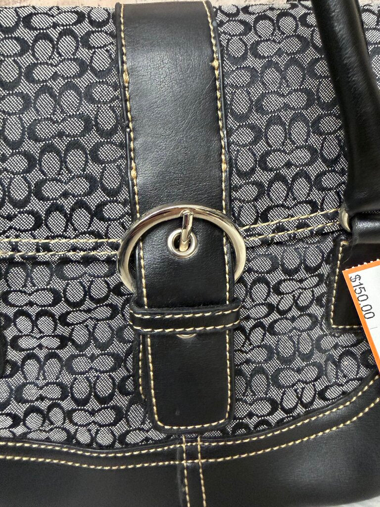 Coach Soho Grey Signature Print Satchel
