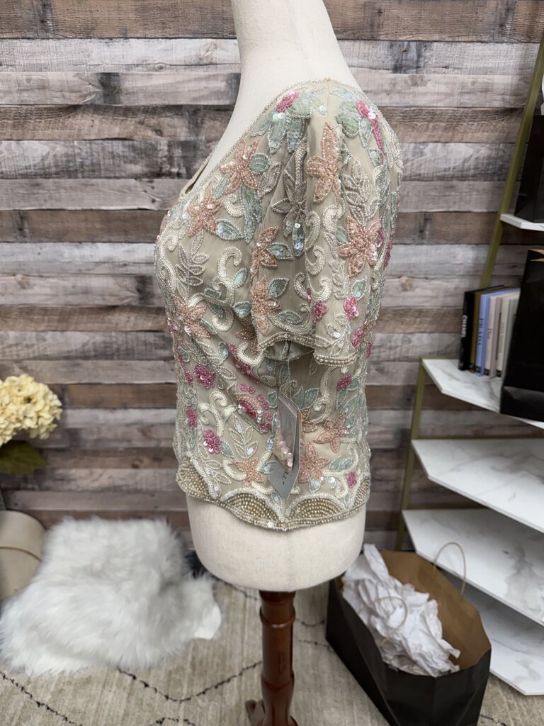 NWT Adrianna Papell Evening Embellished Top