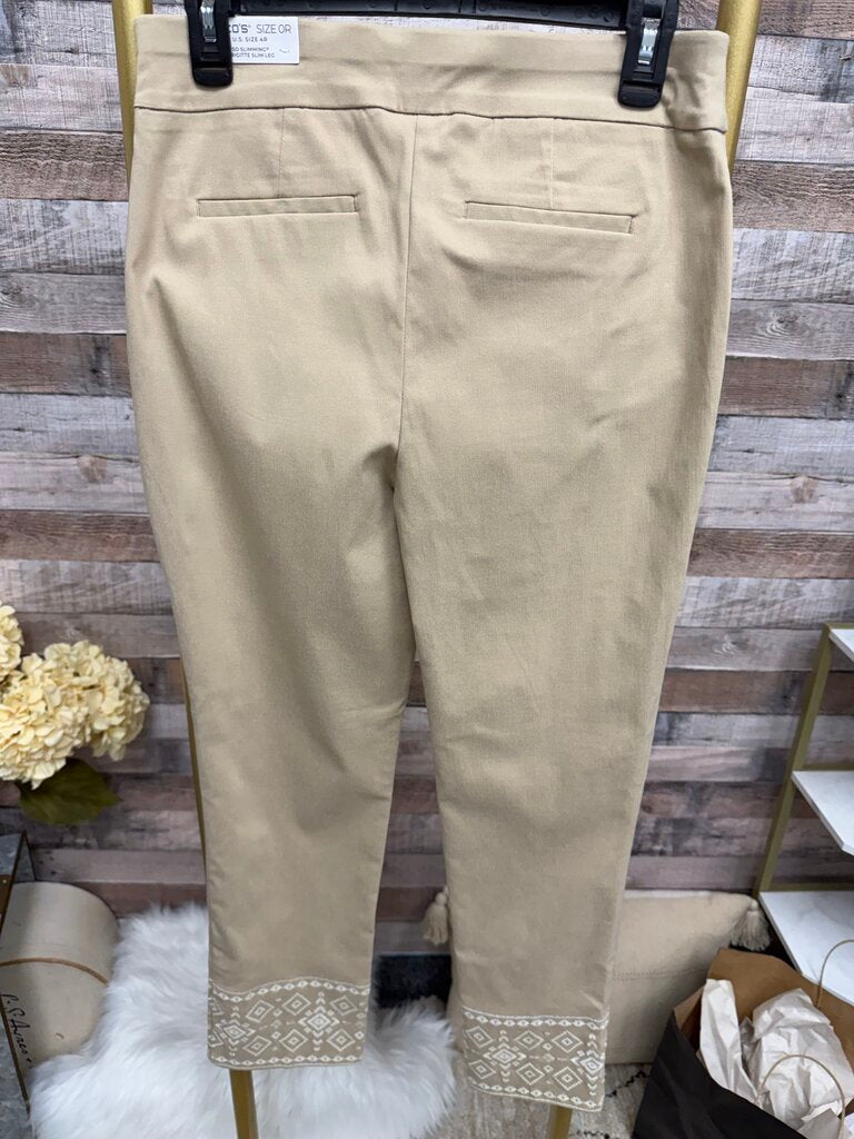 NWT Chico's Tan Capri Pants