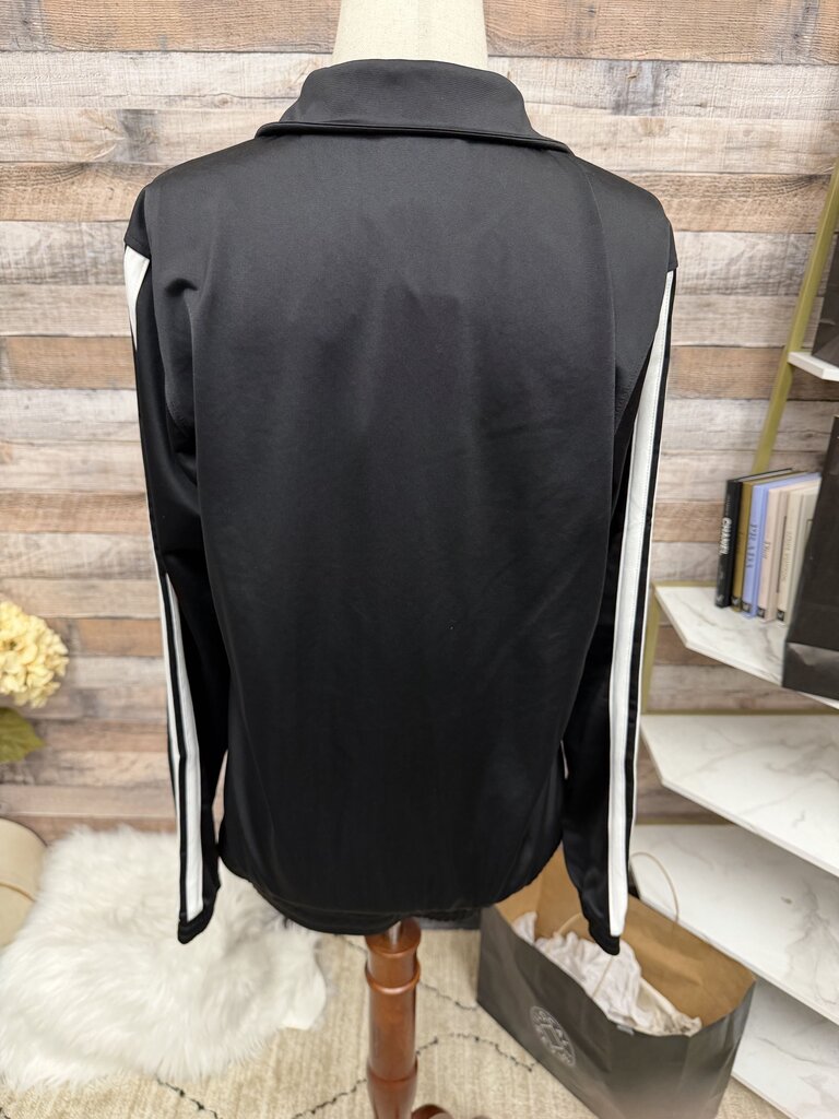 NWT Adidas Black With Three White Stripe Jacket 1