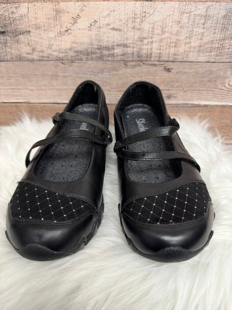 Mary Jane Sketchers Black Embellished Flats