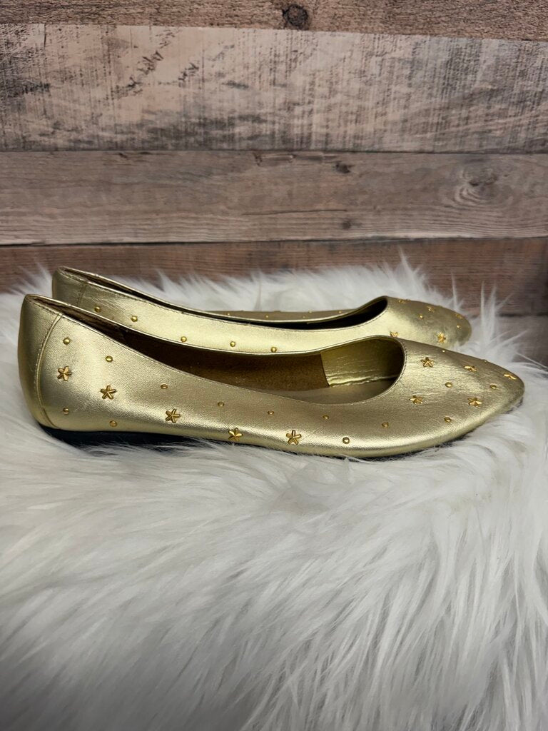 Karen Scott Gold Metallic Embellished Flats