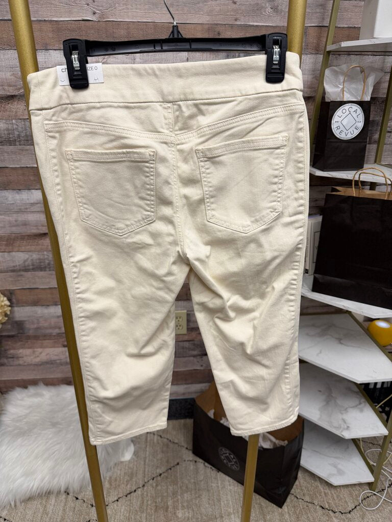 NWT Chico's Cream Pull On Capris