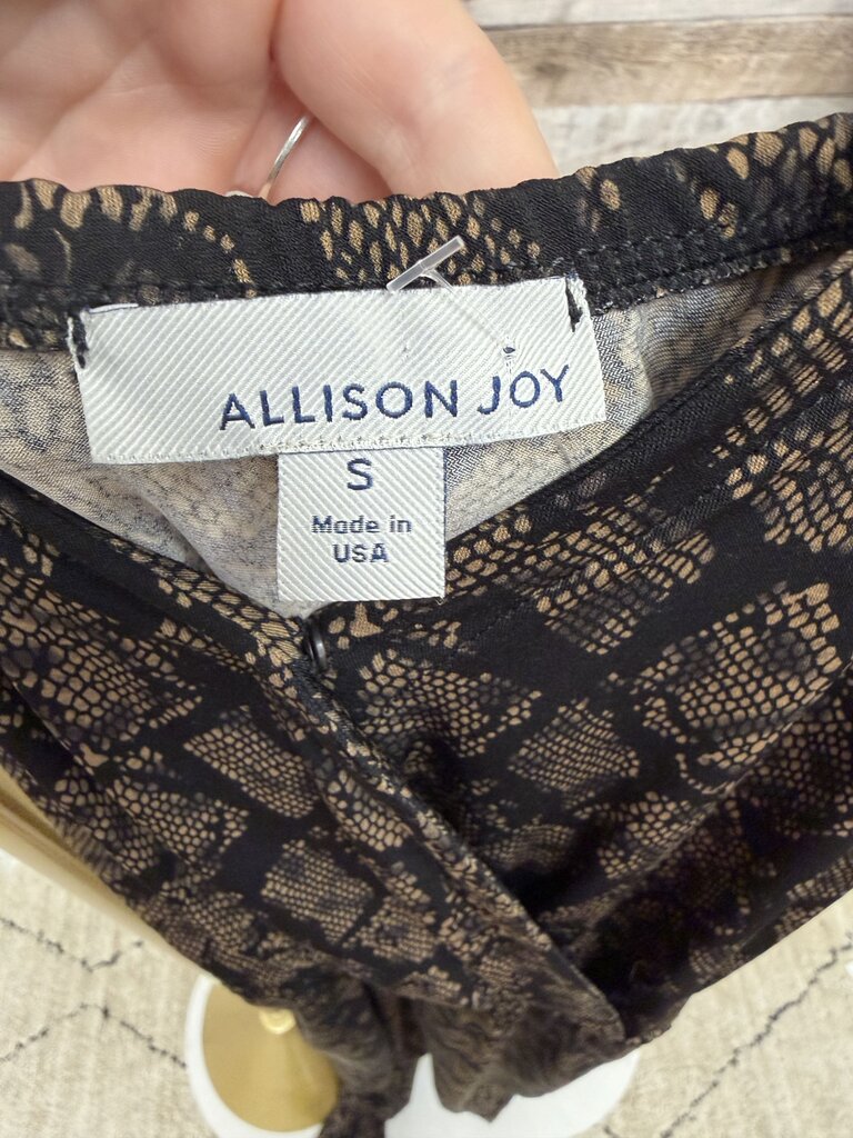 Allison Joy Black/Brown Snake Print Romper