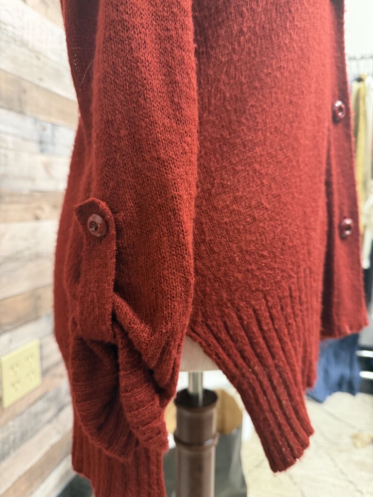 ColdWater Creek Burgundy Knit Cardigan