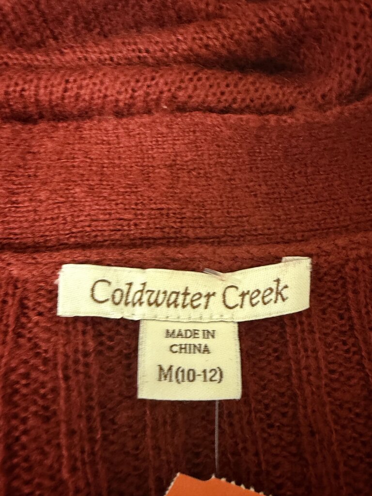 ColdWater Creek Burgundy Knit Cardigan