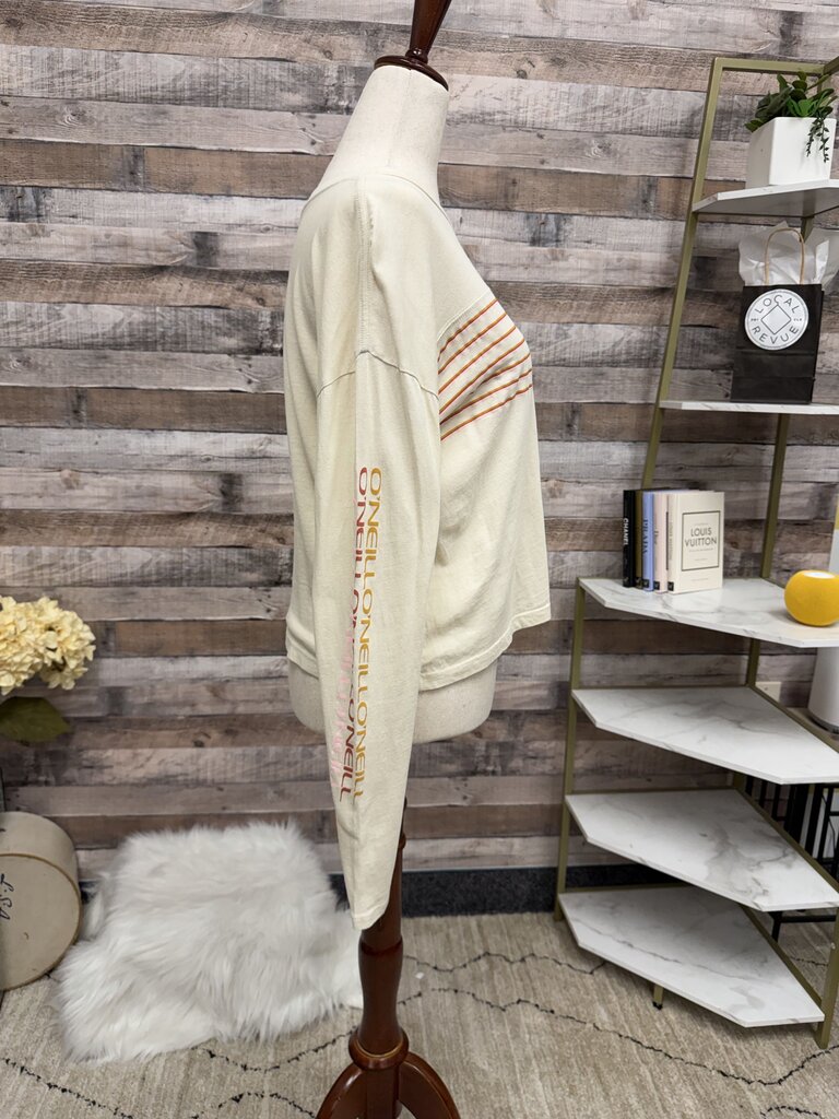 O'Neill Cream With Orange Chest Strip Graphic