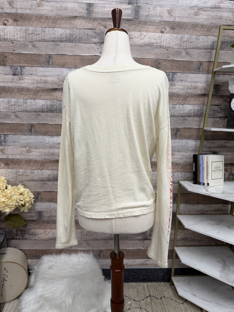 O'Neill Cream With Orange Chest Strip Graphic O'Neill Cream/Orange XS women TEES