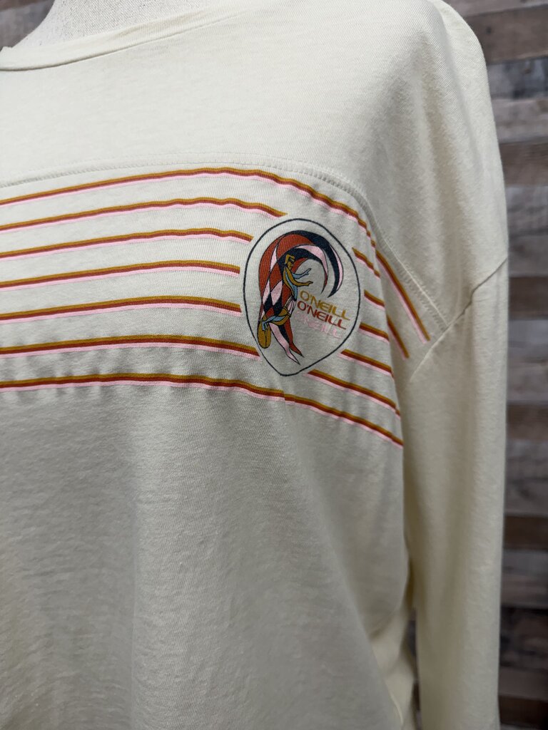 O'Neill Cream With Orange Chest Strip Graphic