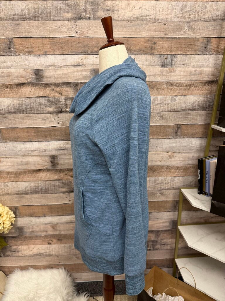 L.L. Bean Blue Fleece Cowl Neck Sweatshirt