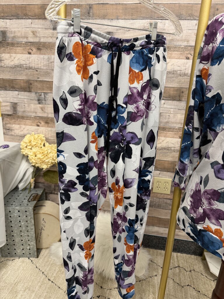 Simply Vera Wang Floral Print Set With Sweatshirt and Joggers