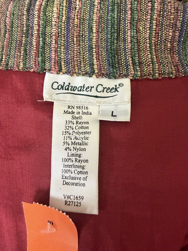 Cold Water Creek Red Patchwork Jacket