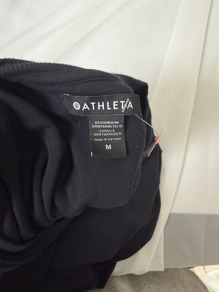 Athleta Santorini Black Knit Cinch Dress