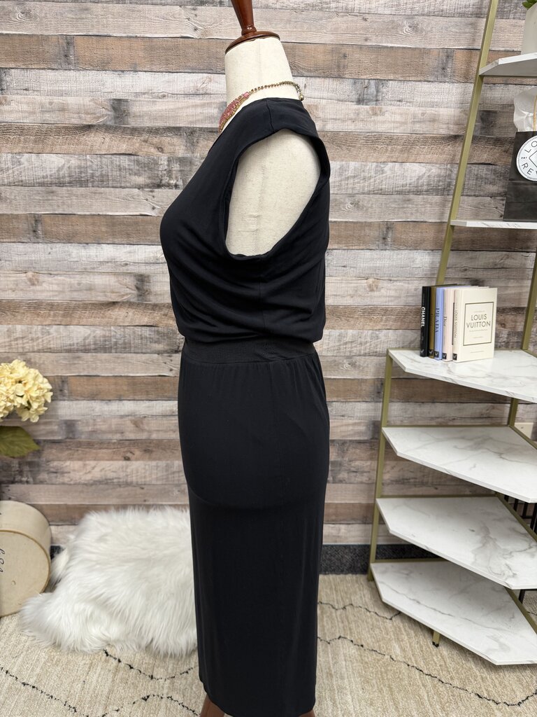 Athleta Santorini Black Knit Cinch Dress