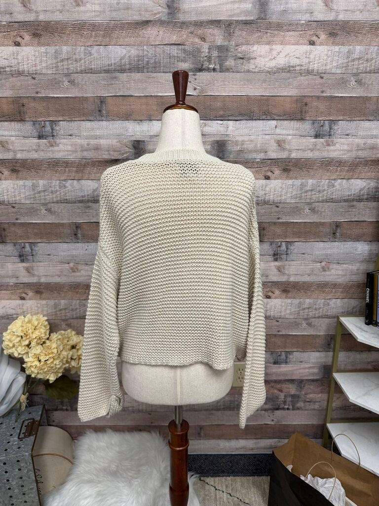 Mieu Muse Cream Knit Pullover Sweater
