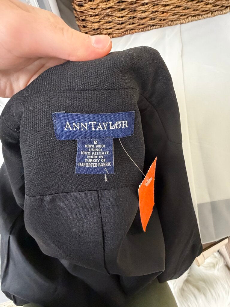 Ann Taylor Black Three Button Suit Jacket