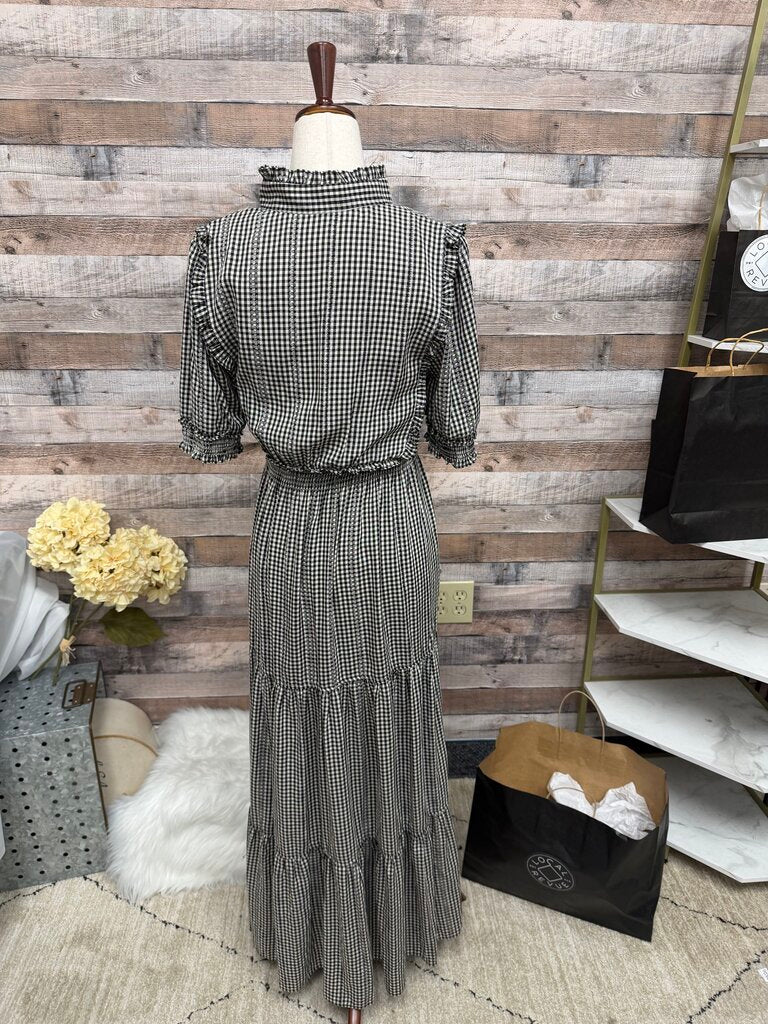 Max Studio Black/White Gingham Check Dress