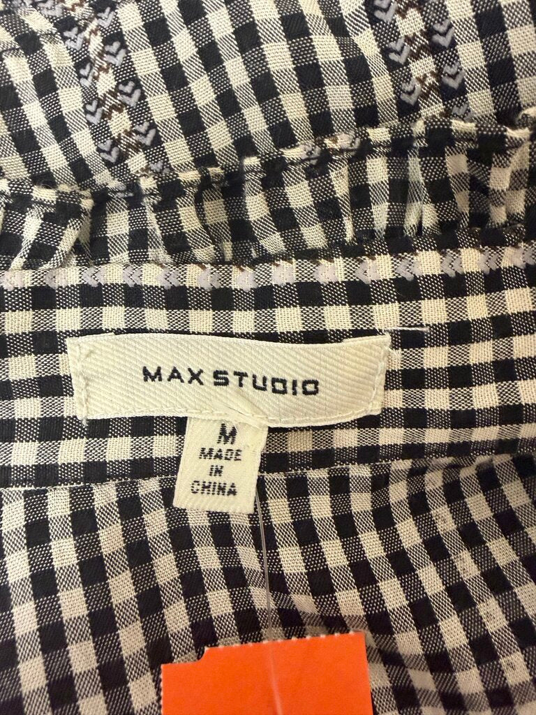 Max Studio Black/White Gingham Check Dress
