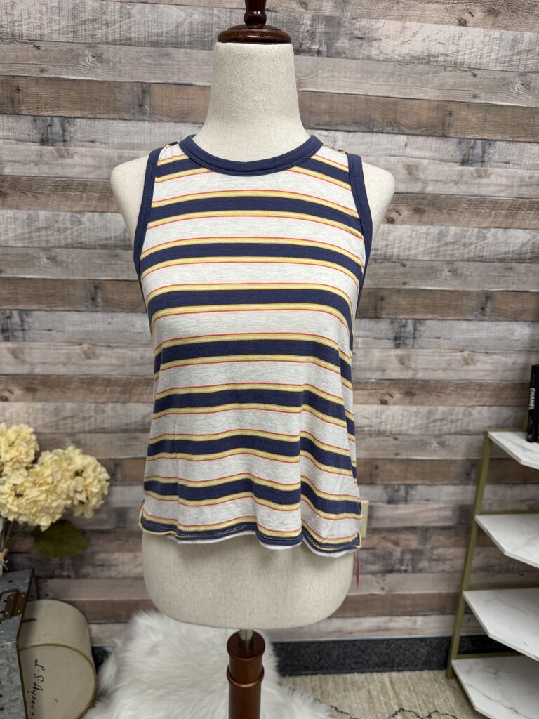 Aerie Blue & Yellow Stripped Tank