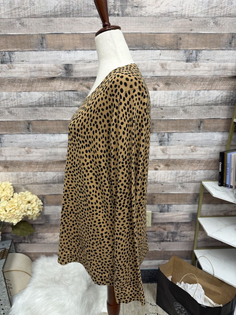 J.Crew Brown & Black Leopard Print Crewneck Sweater