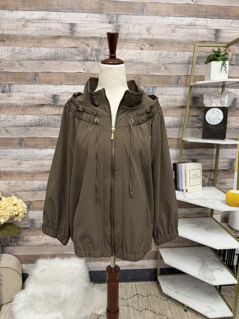 Zenergy By Chico's Brown Polyester Jacket