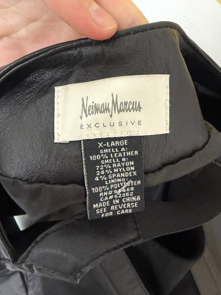 Neiman Marcus Exclusive Faux Leather Top