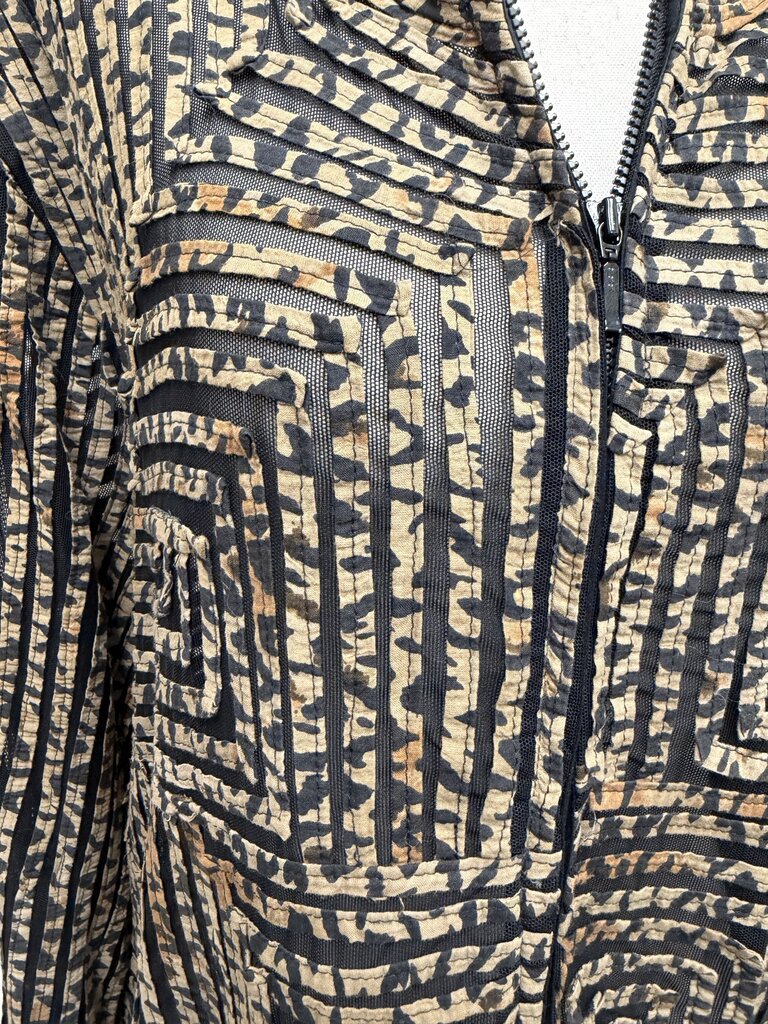 Chico's Ribbed Leopard Print Cardigan Jacket