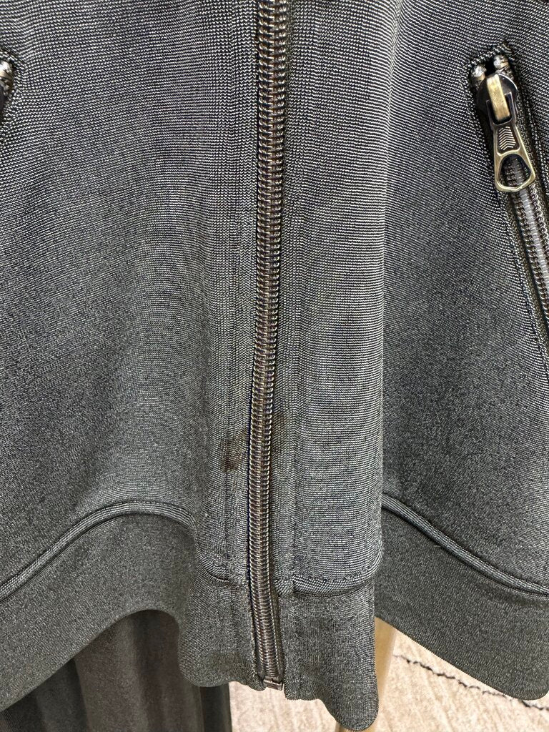 Chico's Olive Green Knit Full Zip Up Jacket