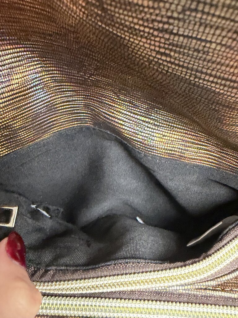 Francesca's Iridescent Holographic Clutch Bag