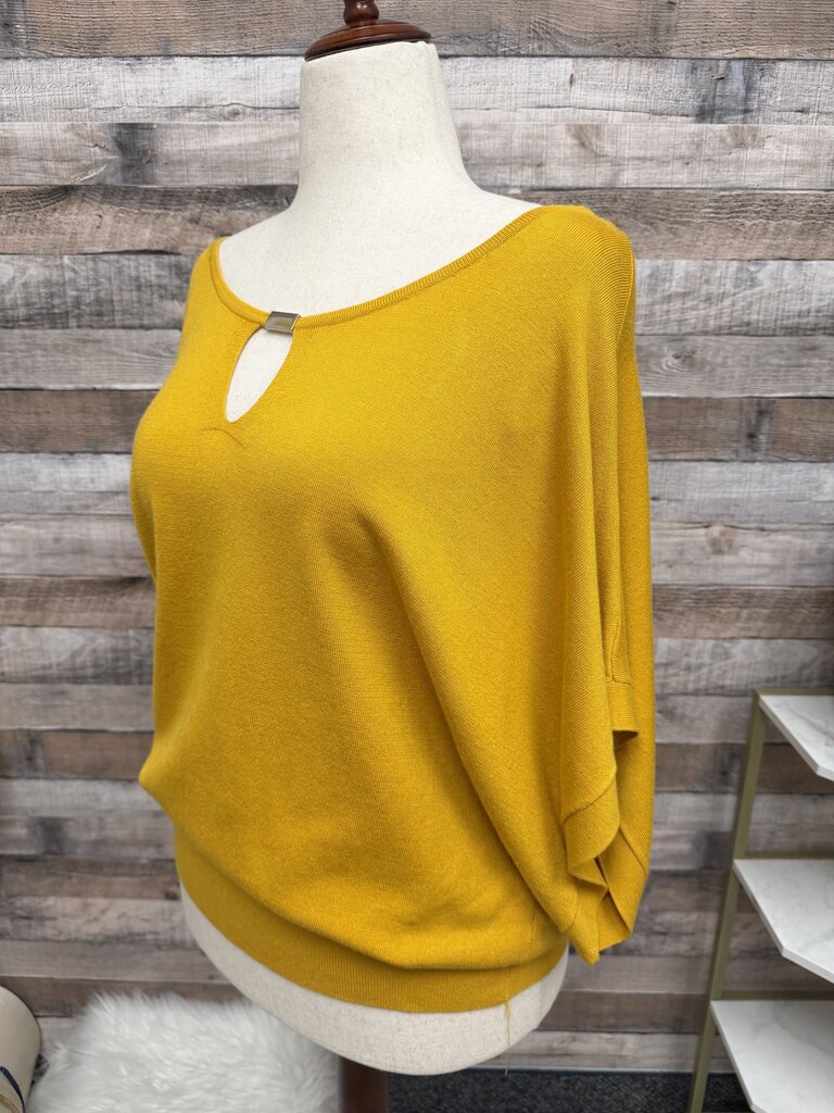 Joseph A Mustard Yellow Short Sleeve Pullover