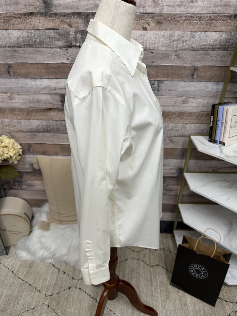 Brooks Brothers white long sleeve button up fitted shirt