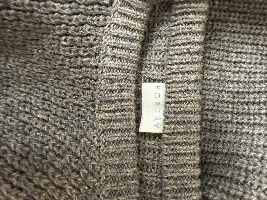 Poetry gray crewneck pullover sweater