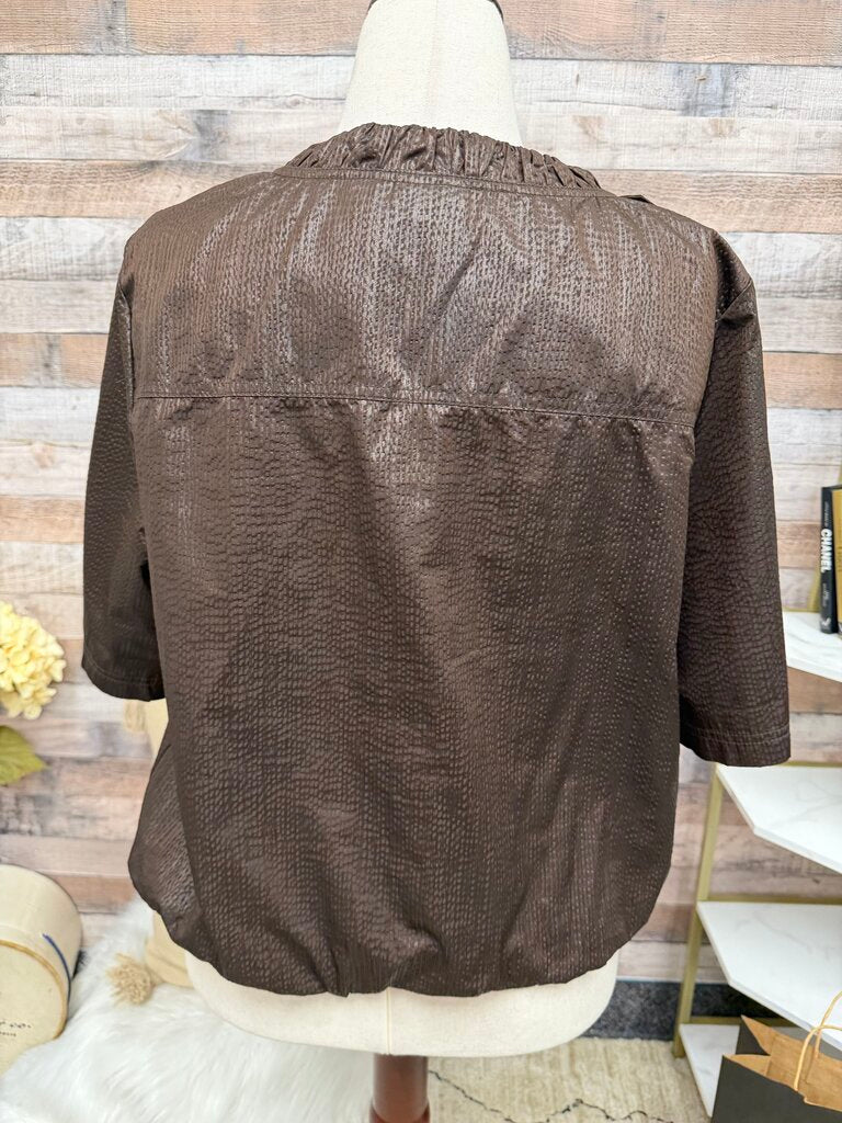 Chicos Zenergy brown bomber style jacket