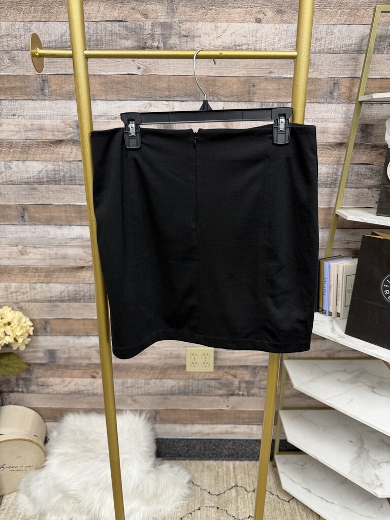 Banana Republic Black Faux Leather Pencil Skirt