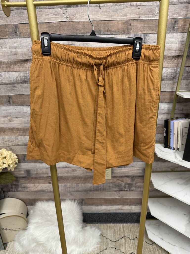 Evereve Orange Tie Waist Baggy Shorts