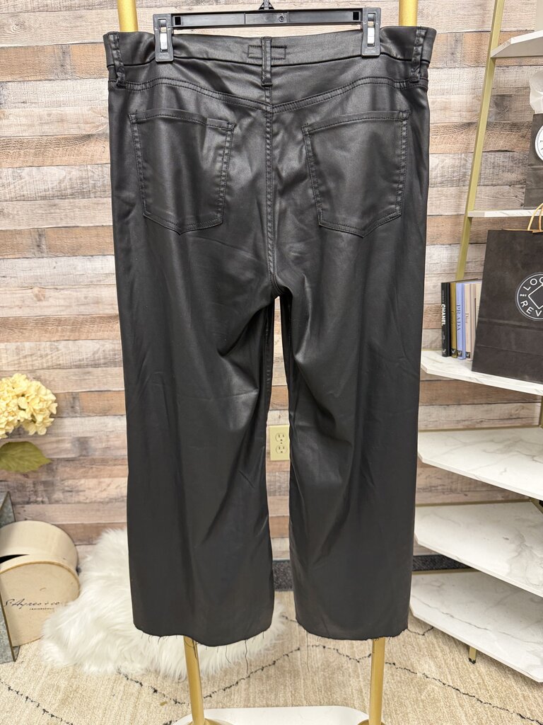 Kut From the Kloth Black Faux Leather Wide Leg Crop Pants