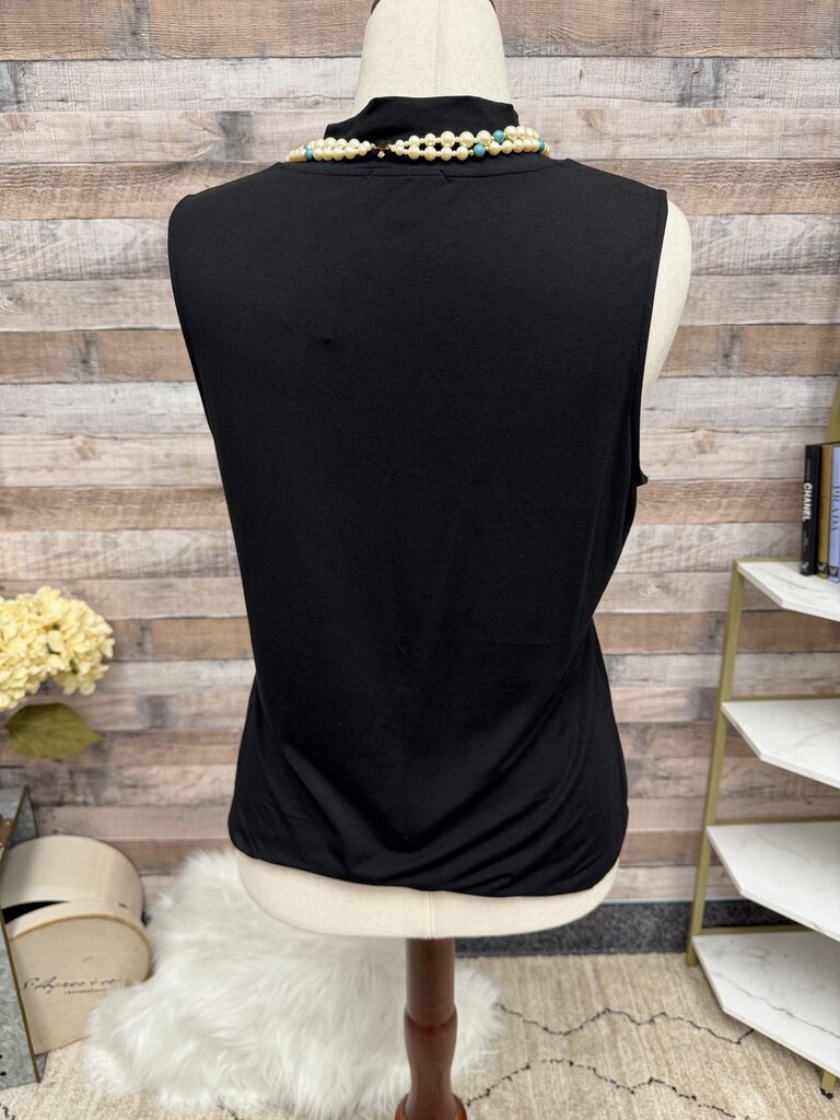 Evereve Black Sleeveless Mock Turtleneck Evereve Black XL women TOPS