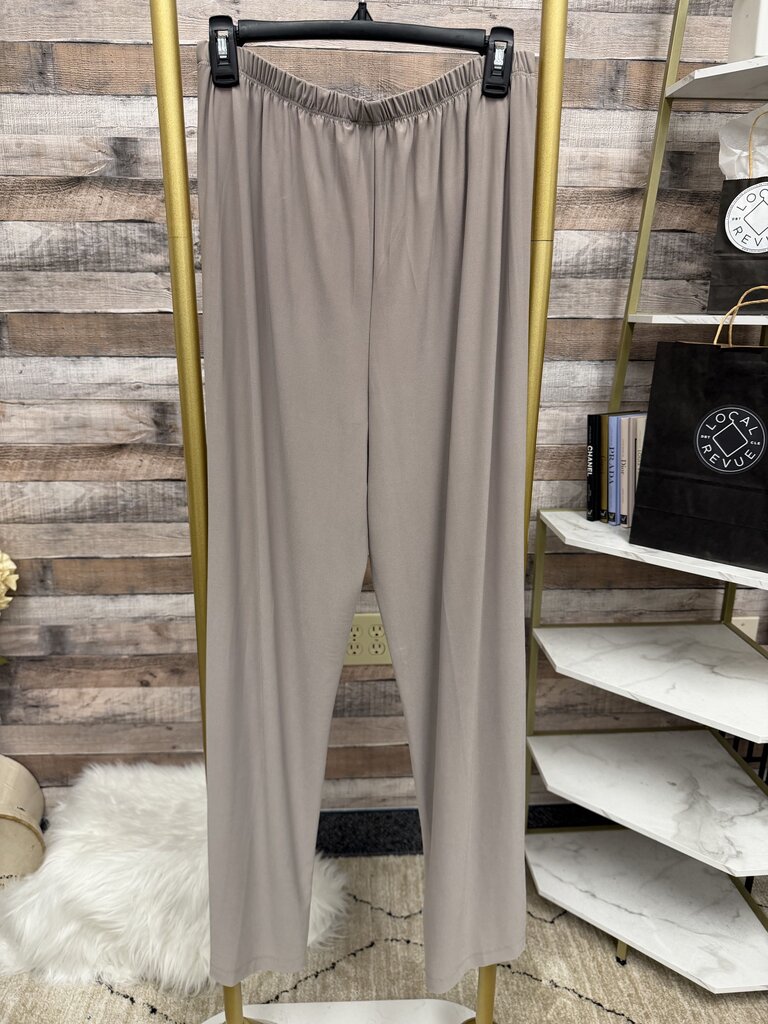 R&M Richards Taupe Wide Leg Pants