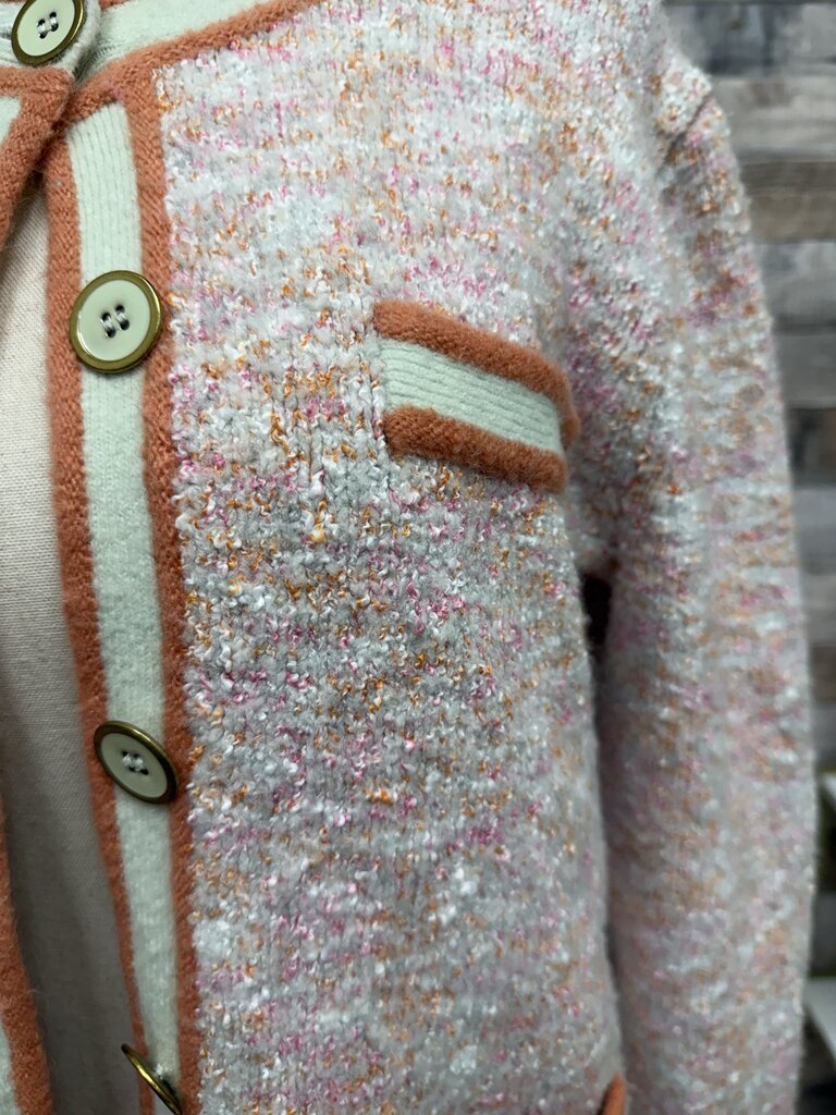 J Crew pink button up cardigan