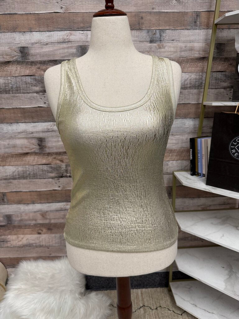 Zara Gold Metallic Tank