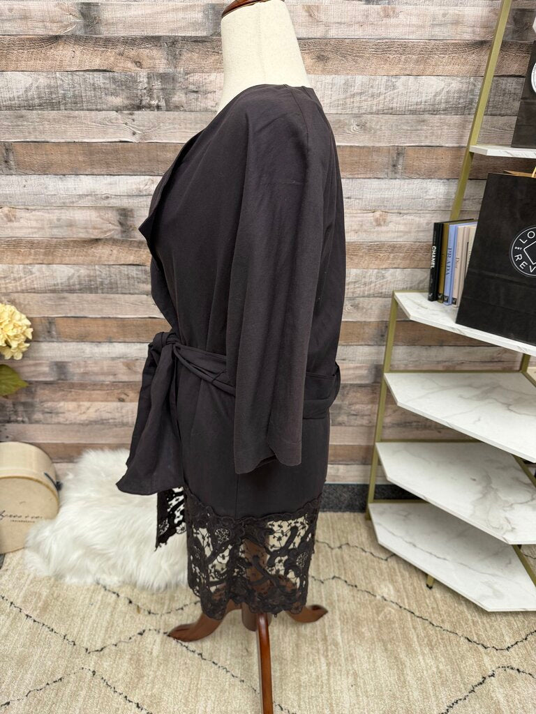 Isda & Co Black Jacket w/Cut-out Hem