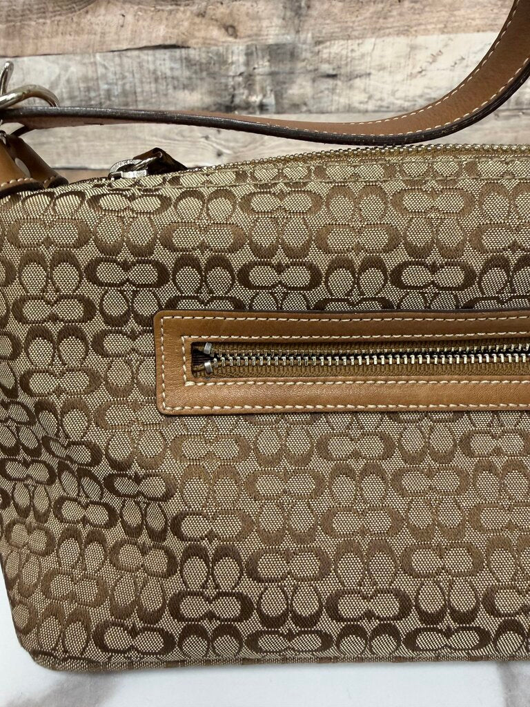 Coach Signature Brown mini shoulder bag