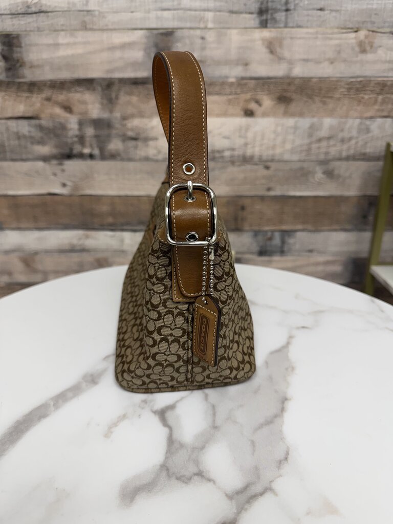 Coach Signature Brown mini shoulder bag
