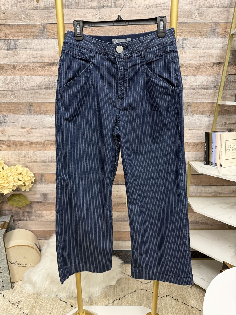 Wit & Wisdom navy with pinstripe wide leg trouser